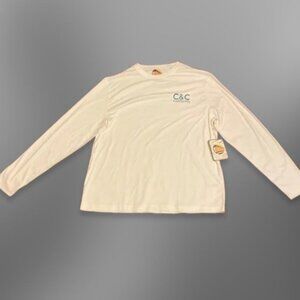 C&C California Long Sleeve Shirt Crewneck Front Logo Graphic White Men's XL NWT